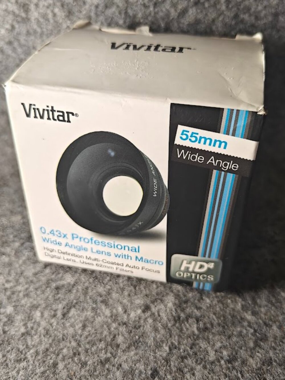 Vivitar 55mm 0.43x Wide Angle Lens NEW HD4 Digital Optics Macro Attachment